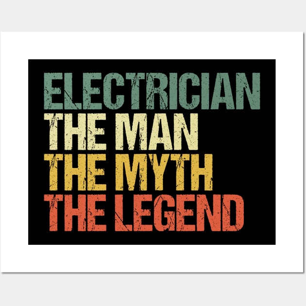 Electrician Journeyman Electrical Engineer Gifts Wall Art by MGO Design